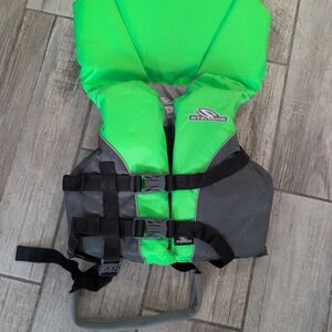 Child's Safety Vest - Neon Green and Charcoal